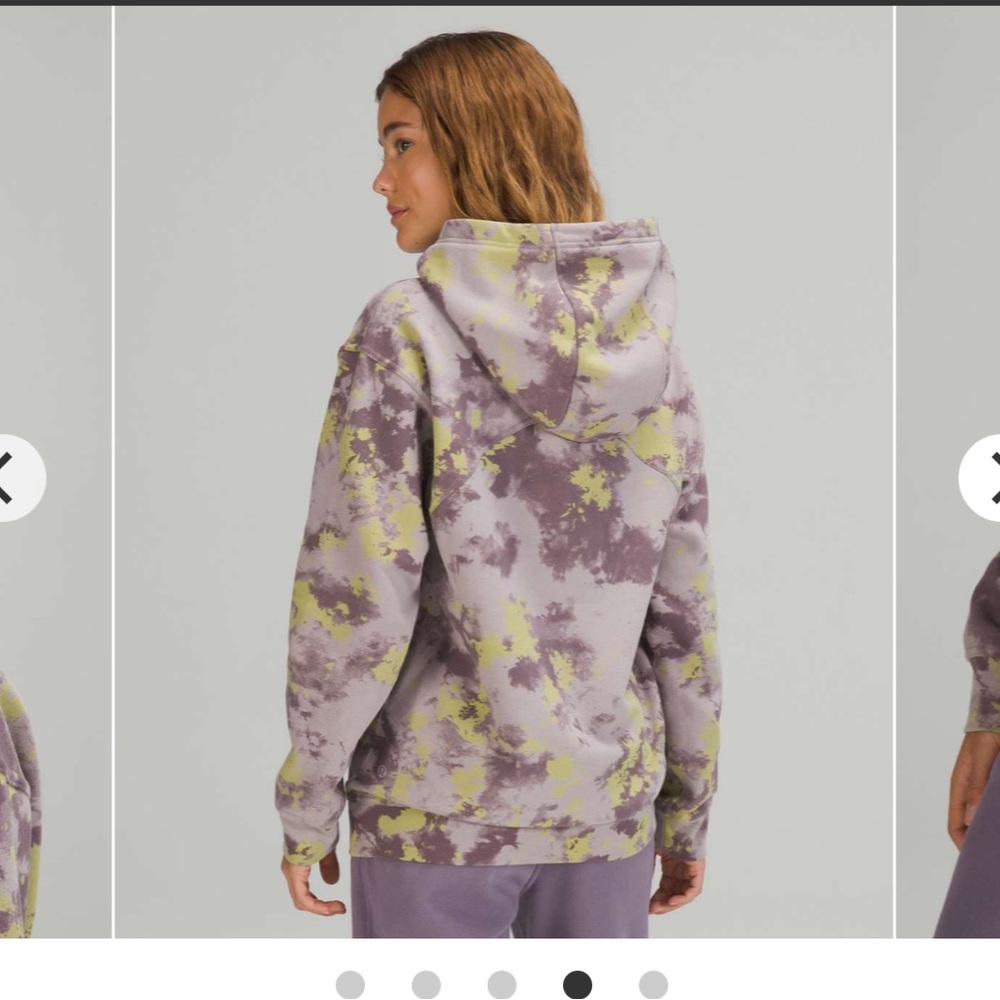 Lululemon All Yours Hoodie Orbital Tie Dye Mauve Grey Multi Size 10 - Picture 4 of 7